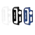 thumbnail image 1 of 3 Pack Compatible for Apple Watch Case 41mm [NO Screen Protector] Series 8 Series 7, Hard PC Bumper Case Protective Cover Frame Compatible for iWatch 41mm,transparent + original black + original blue, 1 of 5