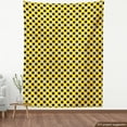 thumbnail image 3 of Ambesonne Geometric Fabric by the Yard Upholstery, Argyle Grid Pattern, 3 Yards, Yellow Black and White, 3 of 4