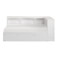 thumbnail image 3 of Lexicon Galen Lit d'Angle Bibliothèque Simple en Bois à 5 Tablettes avec Tiroir-Lit Simple, Blanc, 3 of 5