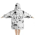 thumbnail image 2 of Cow Pattern Blanket Hoodies for Kids 6-13YR Oversize Wearable Blanket Hoodies for Boys Girls Teens, 2 of 7