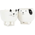 thumbnail image 3 of Abbott Collection 27-MINIKIN-370 Small Cat Planter, 3.5 inches H, White, 3 of 4