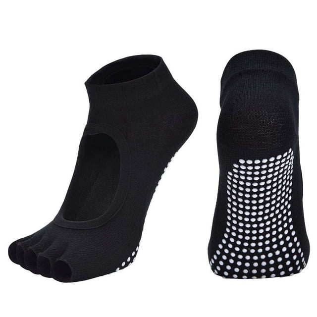 Calcetines antideslizantes, calcetines de yoga, calcetines de yoga con medio dedo del pie, calcetines de pilates, artesanía excepcional