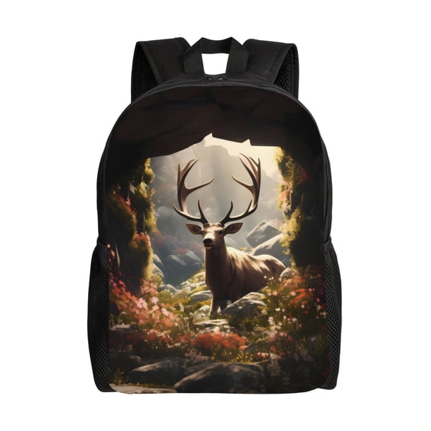Easygdp Enchanted Deer In Cave Mochila Versátil y Elegante: Comodidad, Almacenaje y Durabilidad para la Universidad, Trabajo, Viajes y Uso Diario