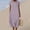 Purple, variant on Hollow Linen Maxi Dress for Women Summer Loose Crew Neck Short Sleeve Casual Cover Ups Beach Vacation Dresses