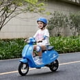 thumbnail image 4 of SaveJoy 24V Motorcycle for Kids Ages 8+ Retro Ride on Toys , LED Light-Up Electric Ride On Car,Durable Outdoor Gift for Boys & Girls,Blue, 4 of 10