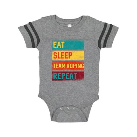 

Inktastic Rodeo Eat Sleep Team Roping Repeat Gift Baby Boy or Baby Girl Bodysuit