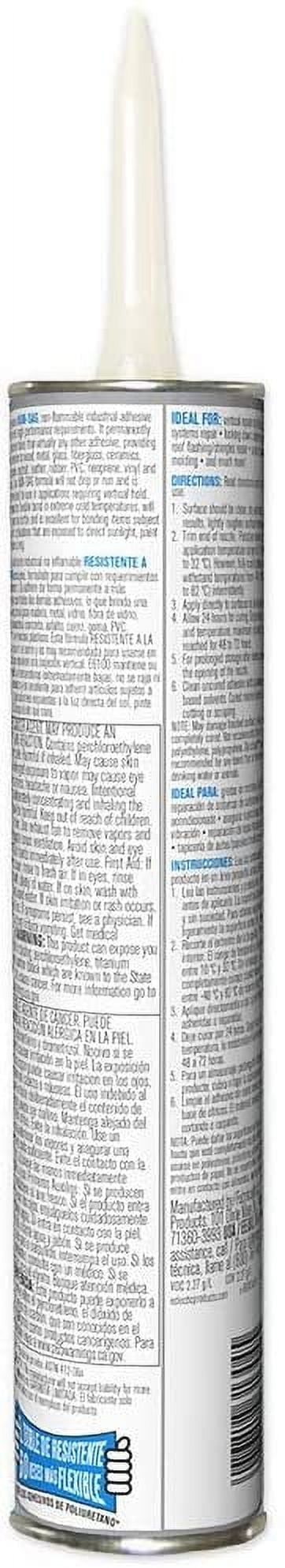 Eclectic Products Adhesive, E6100 Series, Gray, 10.2 oz, Cartridge 252041