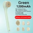 thumbnail image 2 of Cepillo de baño eléctrico | Depuradora de ducha exfoliante corporal automática | Mango largo y ergonómico | Limpieza Profunda y Masaje | Recargable resistente al agua | Cerdas suaves | 1200mAh | 1, 2 of 4