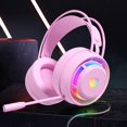 thumbnail image 6 of Wired Headphones - Game Headset Wired Dual Channel for Desktop Computer, Notebook Computer, and Microphone Voice Headset(Pink), 6 of 8