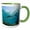 Green/White, variant on 3drose, Grey Reef Shark in Shallow Water on Coral Reef, Viti Levu, Fiji., 15oz Two-tone Yellow Mug