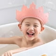 thumbnail image 3 of Coofit Baby Shower Cap Plastic: Adjustable Crown Design Kid Bath Cap Infant Shampoo Hat, 3 of 10