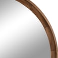 thumbnail image 4 of Kate and Laurel Hatherleigh Modern Farmhouse Rounded Oval Wooden Capsule Wall Mirror, 22 x 38, Rustic Brown, Decorative Wood Pill Mirror for Use in Bathroom, Entryway, or Bedroom, 4 of 8