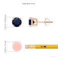 thumbnail image 2 of ANGARA Natural 1.4 ct Blue Sapphire Solitaire Stud Earrings in 14K Rose Gold for Women (Size-5.5mm) | September Birthstone, Anniversary, Jewelry Gift for Women | Natural Blue Sapphire Earrings, 2 of 7