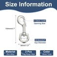 thumbnail image 2 of Uxcell 2 Pcs Flag Swivel Snap Clips, 4.1 Inch Heavy Duty Alloy Flag Pole Snaps Hooks, Silver Tone, 2 of 6