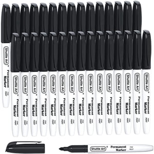 Shuttle Art Permanent Markers, 30 Count Black
