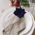 thumbnail image 1 of Hytrove 4Ud Para Servilletas Con Flor Rosa Artificial Azul Para De Banquete, 1 of 6