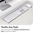 thumbnail image 4 of Macally Premium Bluetooth Keyboard and Mouse for Mac | Compatible Wireless Apple Keyboard and Mouse Combo (110 Keys Multi-Device Rechargeable) for Ma, 4 of 7