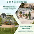 thumbnail image 6 of Costway 47" x 22" x 24" Portable Mini Greenhouse with 2 Zipper Doors & Ground Stakes Clear, 6 of 8