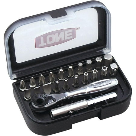 

Tone BRS20 Bit Ratchet Set Bit Insert 0.25 inches (6.35 mm) (1/4 inch) Black 22 Pieces