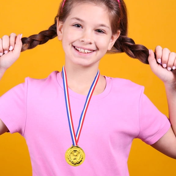 HONMEET Kids Award Medals Set 12-Piece Zinc Alloy Medals for Children, Ideal for Sports Events, School Awards, and Party Prizes