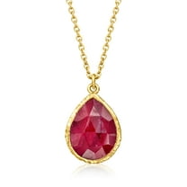Ross-Simons 7.50 Carat Ruby Necklace in 18kt Gold Over Sterling, Women's, Adult
