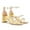 Gold, variant on XYD Women Crystal Studs Transparent Strap Sandals Open Toe Ankle Strap Mid Chunky Heels Fashion Party Prom Shoes Size 7 Purple