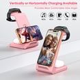 thumbnail image 5 of Cshidworld Wireless Charger, 3 in 1 Charging Station, 23W Fast Charging Dock for iPhone 17/16e/15/14/13/12/11 Pro Max, AirPods 4/3/2/Pro, iWatch Series 2-11, Samsung Charger Stand (Pink), 5 of 10