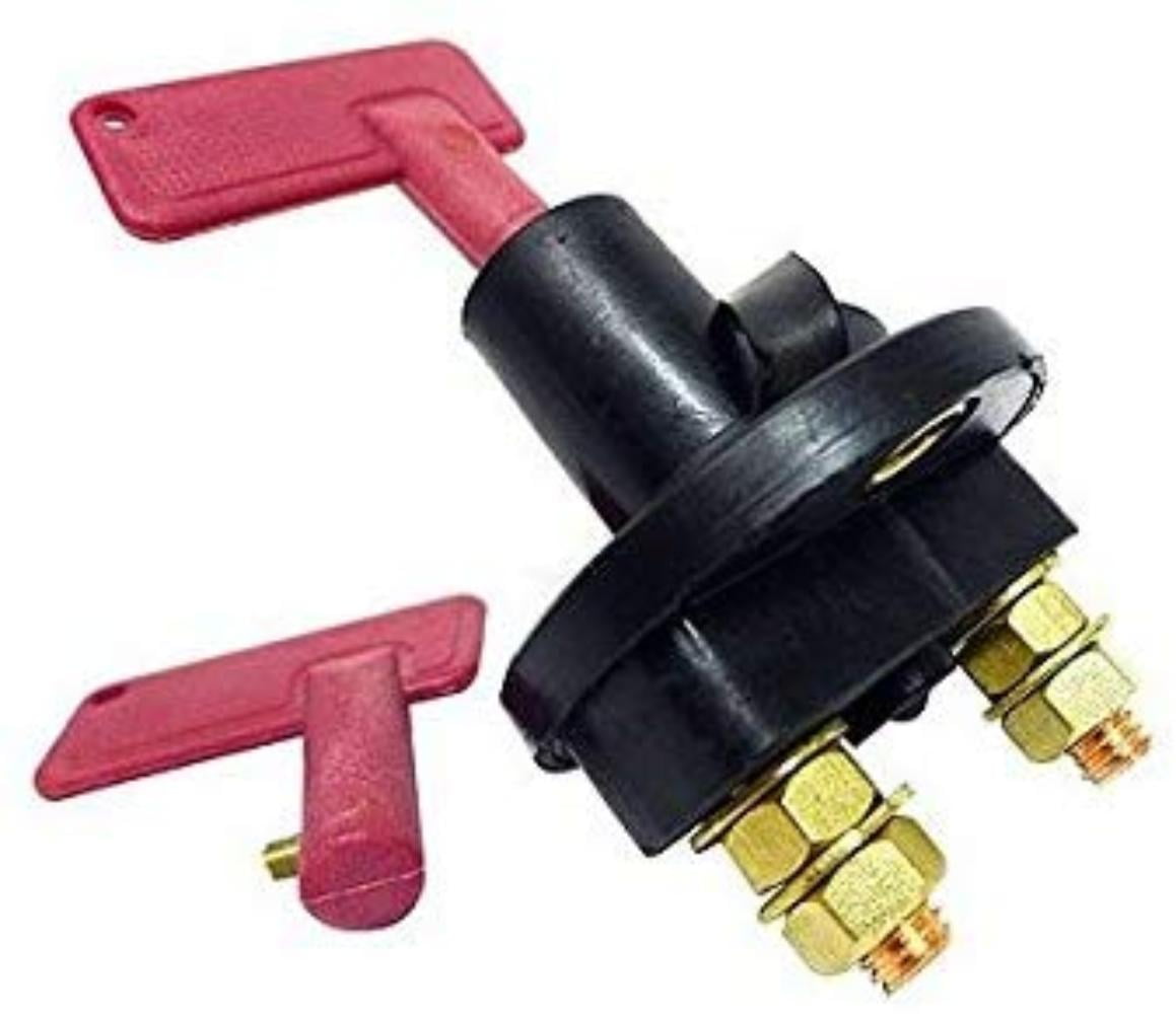 12 Volt 300 Amp Battery Disconnect Cut Off Kill Switch With 2 Keys, Helps prevent battery drain