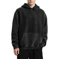 thumbnail image 4 of YATELLE Mens Hoodies Pullover Vintage Hooded Sweatshirt Washed Hoodie Oversized Heavyweight Streetwear Cotton Sweatshirt, 4 of 5