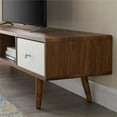 thumbnail image 6 of Allora Mid-Century Wood TV Stand for TVs up to 70" in Walnut/White, 6 of 7