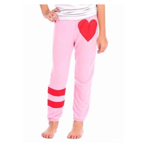 Play Six Heart Print Hacci Pants, Pink (NWT $54) size Large