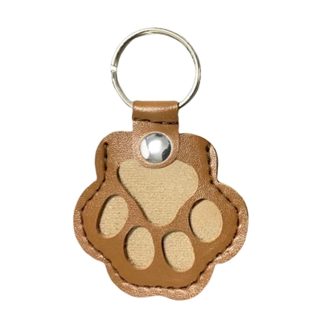 Staron Dog Fur Storage Keychain, Cute Leather Paw Keychain Pet Hair Dog Hair Keychain, Pet Keychain Refillable Unique Memorial Collection Key Chain, Dog Paw Charm Key Holder