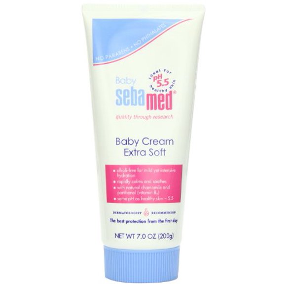 Sebamed Baby Cream Extra Soft Ultra Mild Gentle Hydrating Moisturizer for Delicate Skin 7 Fluid Ounces (200mL)