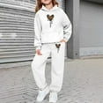thumbnail image 2 of oqasdz Valentine's Day Girls Sweatsuit Hooded Leopard Heart Print Sweatshirts and Joggers Pants Outfit With Front Pockets For Casual Sports Wear Tracksuit, 2 of 6