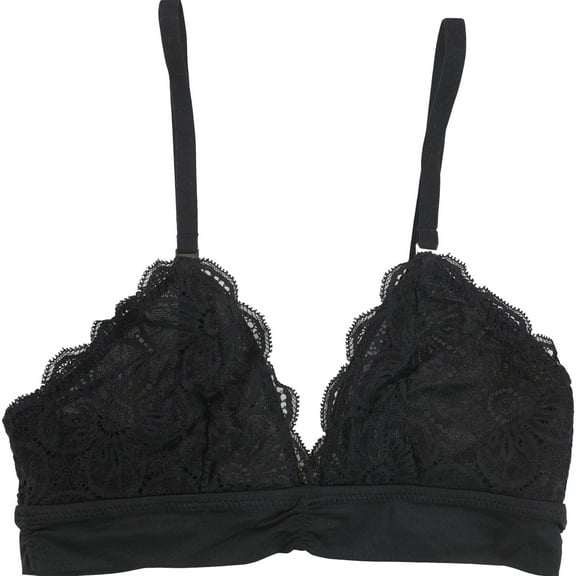 American Eagle Womens Floral Lace Bralette, Black, X-Small