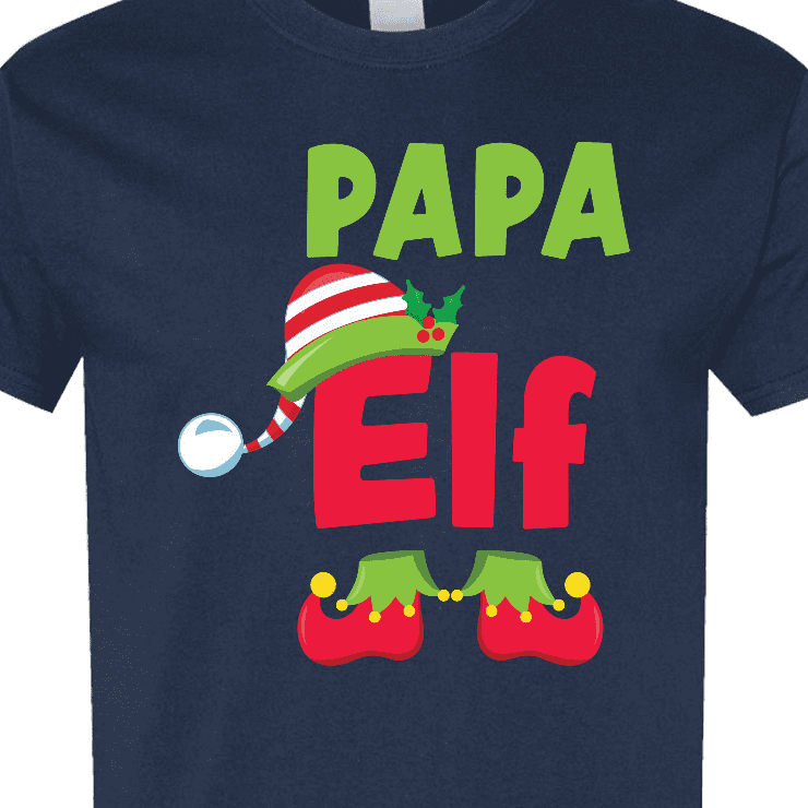 Inktastic Christmas Papa Elf T-Shirt