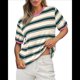 thumbnail image 3 of Camisetas de Corta con Bloques de Color A Rayas, Rosa y Verde, Talla L, 3 of 7