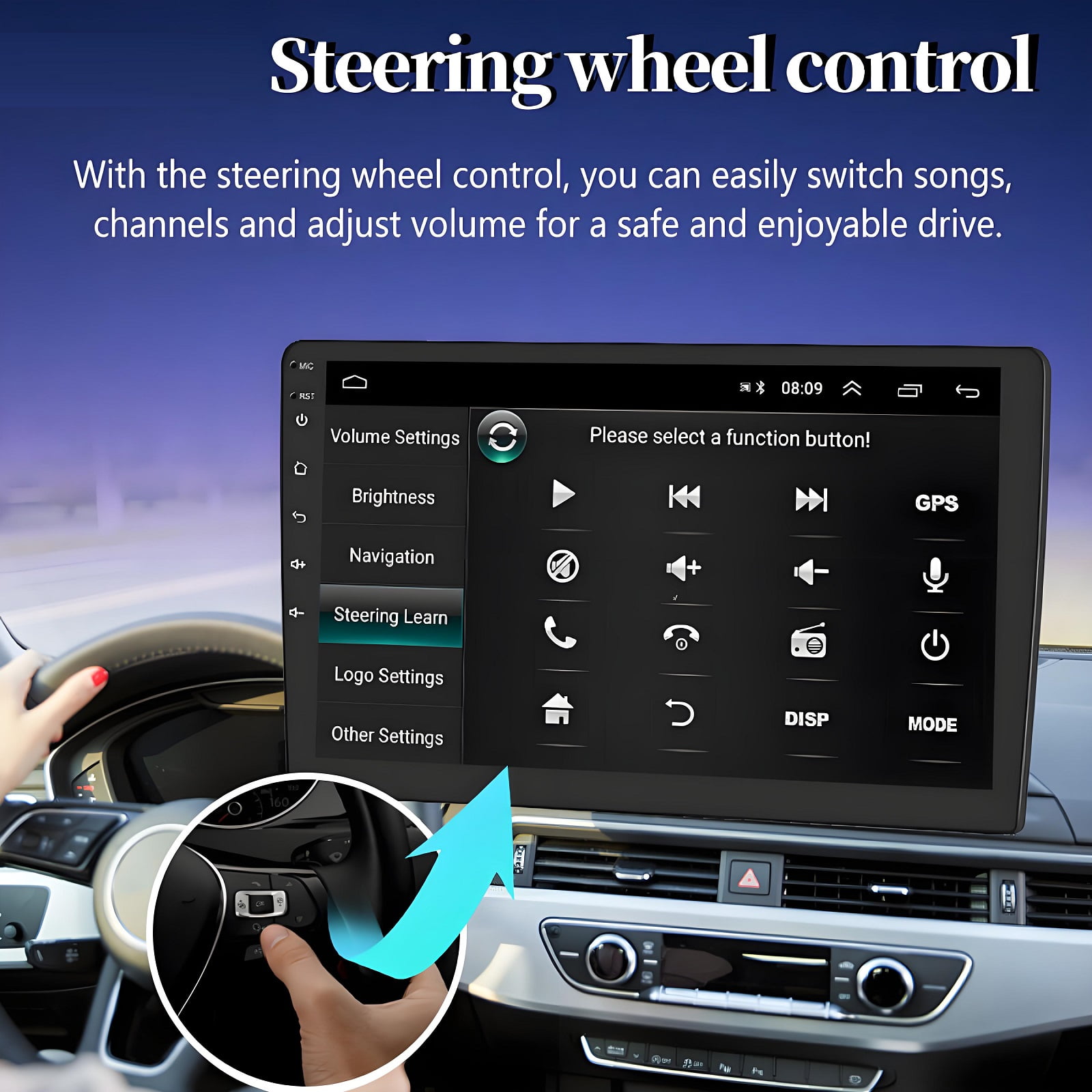 Gsuatey 2G+64G Car Radio for Jeep Grand Cherokee 2013-2022, Android Car Stereo with Wireless Carplay Android Auto 9'' Touchscreen WiFi Bluetooth/FM/RDS/EQ/GPS Backup Camera