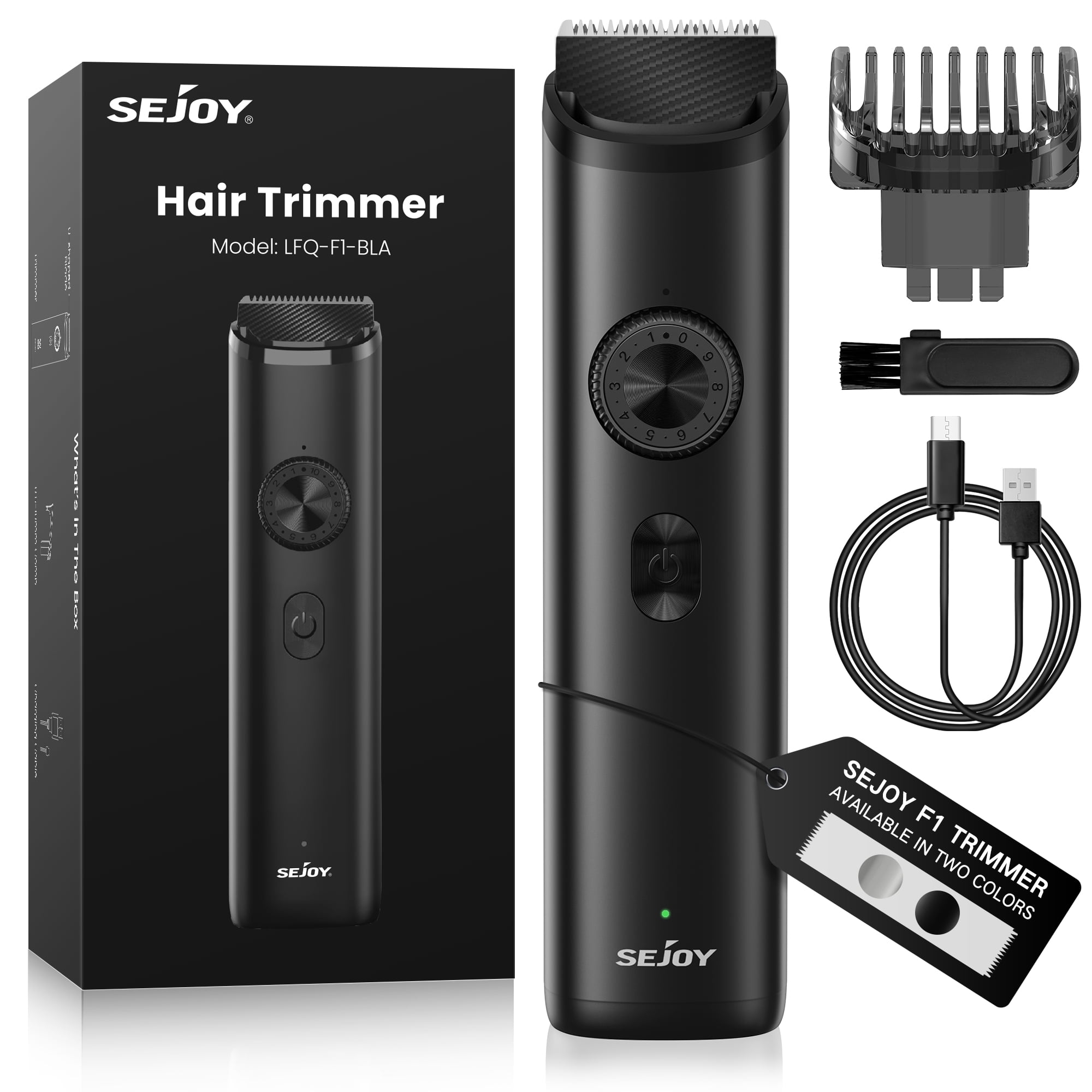 Sejoy Adjustable Beard Trimmer for Men, Cordless Electric BodyTrimmer