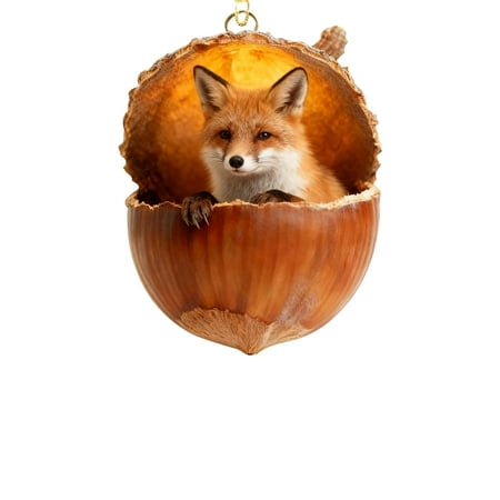 Christmas Tree Ornaments 1PC,Flat Acrylic Pendants For Holiday Decorating Festive Car & Home Accents For Seasonal Celebrations(Brown)