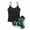 X179 Black1, variant on Confree For Girls Summer 2 Piece Swimsuit Split Bathing Suits Holiday Soft Breathable Little Girls Swimwear Size 10-11 Years Black