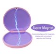thumbnail image 2 of Retainer Case,Cute Slim Aligner Case Compatible with Invisalign,Customized Magnetic Closure Orthodontic Retainer Box (1PC Pink Purple + 1PC Black Cyan), 2 of 6