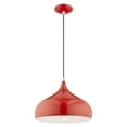 thumbnail image 5 of 41173-72 Livex Lighting Metal Shade - 1 Light Mini Pendant in Coastal Style - 13.75 Inches wide by 15 Inches high-Shiny Red Finish    -Traditional, 5 of 11