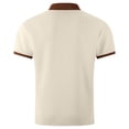 thumbnail image 5 of Fmbrln Summer Tops for Men Color Block Half-Zip Collar Short Sleeve T-Shirts Lounge Casual Pullover Tees, 5 of 9