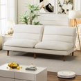 thumbnail image 1 of Homall Canapé-Lit Futon, Canapé Futon en Velours Côtelé avec Dossier Réglable, Canapé-Lit Convertible, Futons Pliants, Petits Canapés pour Petits Espaces Salon Chambre Appartement Bureau, Beige, 1 of 9
