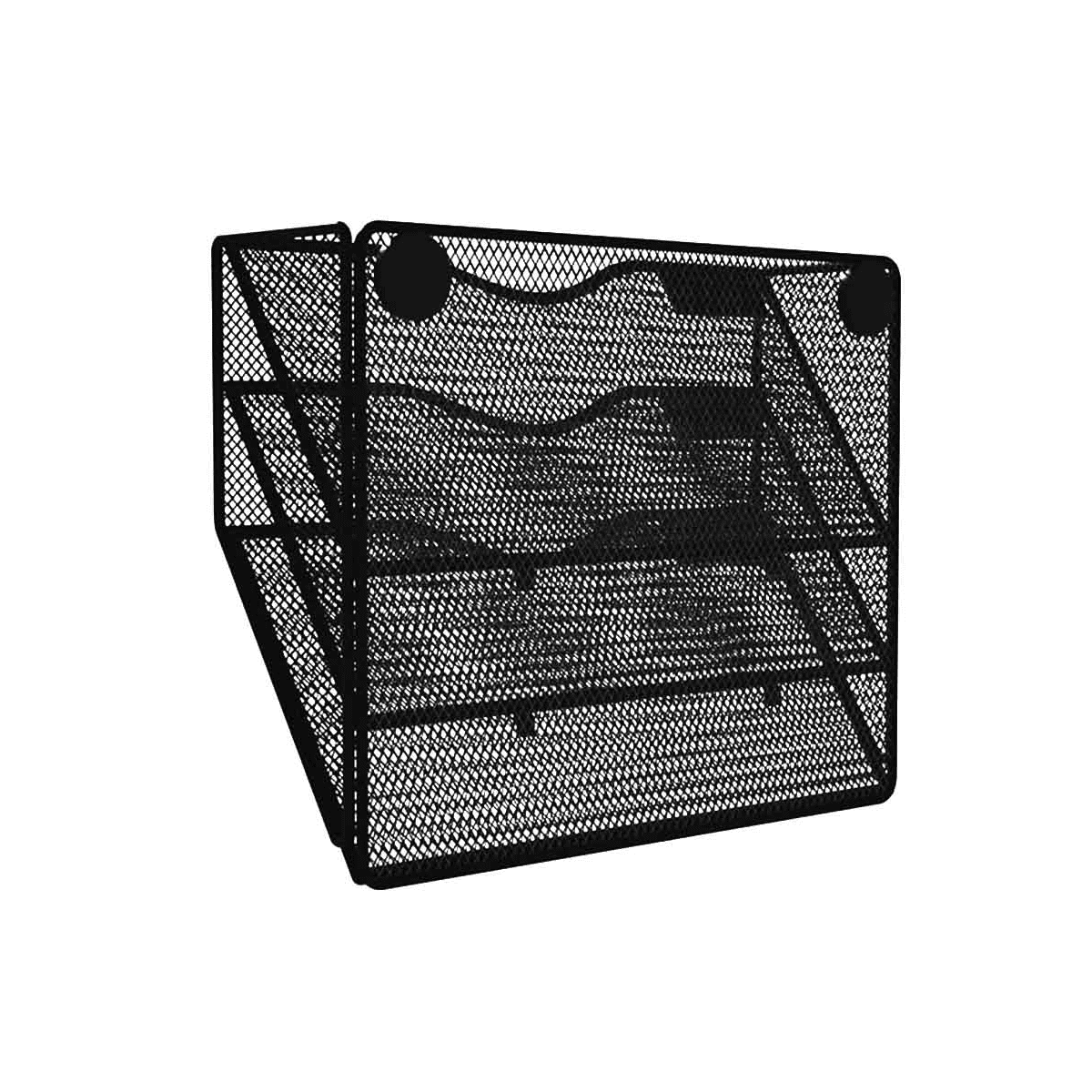 3 Tier Magnetic File Holder No Drilling No Mounting Magazine Organizer Cabinets Mail Folder for Refrigerator Office