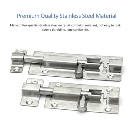 1 5 2 3 4 6 8 10 12 Inch Stainless Steel Slide Lock Barrel Bolt