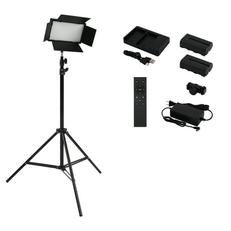 Image of Acurit Colorview Lux Studio Light Professional Studio Lights Photography Lighting Kit w/ 3 Color Temps 4 Metal Barn Doors 4160 Lumens LED w/ Remote AC Power Supply 6 6 Light Stand with Battery Pack