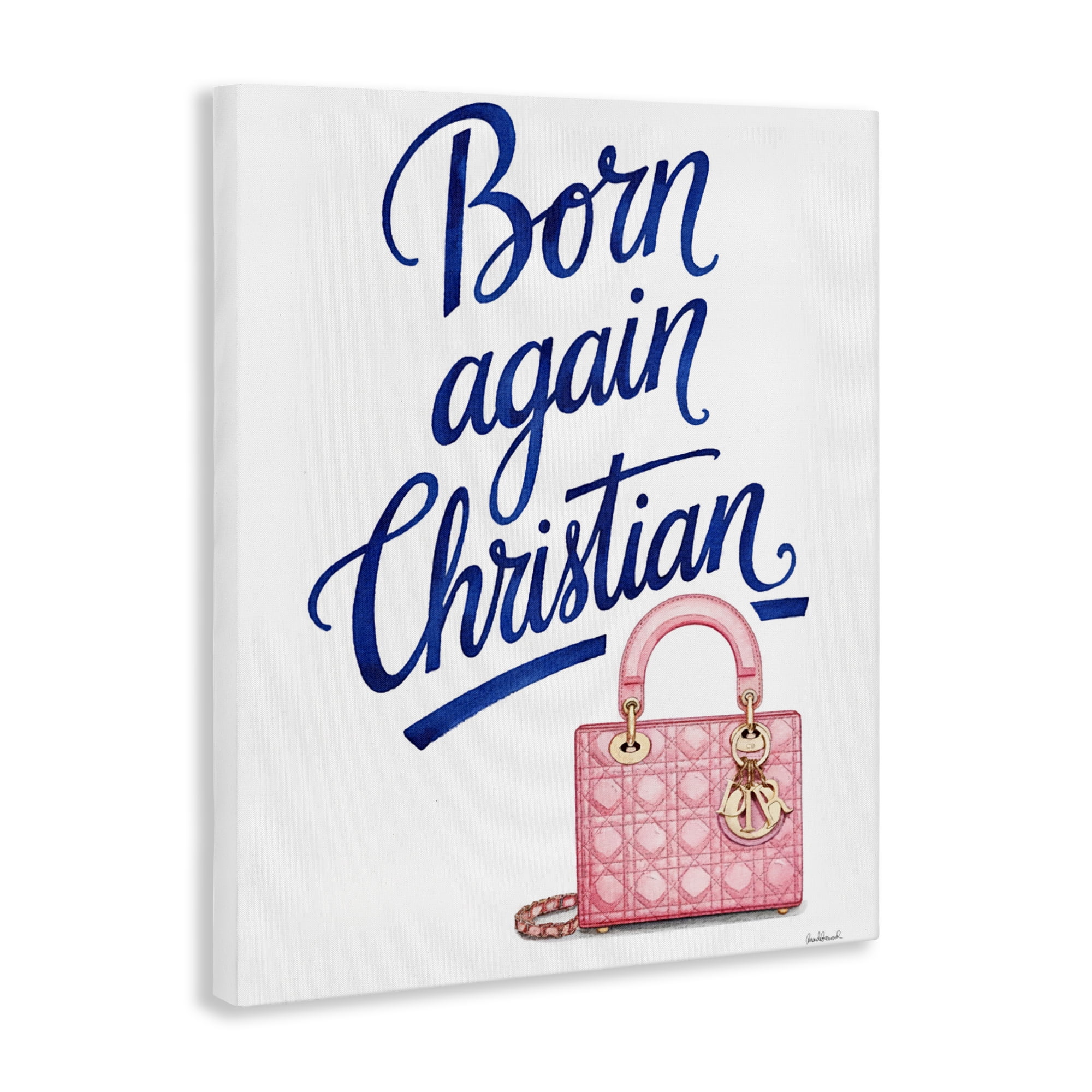 Glam Born Again Christian Canvas Wall Art, design by Amanda Greenwood