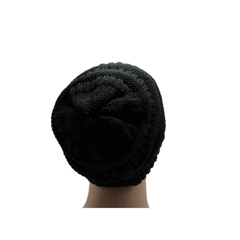 JUPA Place Satin Lined Winter Hats Cable Knit Beanie - Chunky Cap